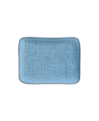 Porto Brasil 7" Stoneware Rectangular Juta Platters, Set of 4