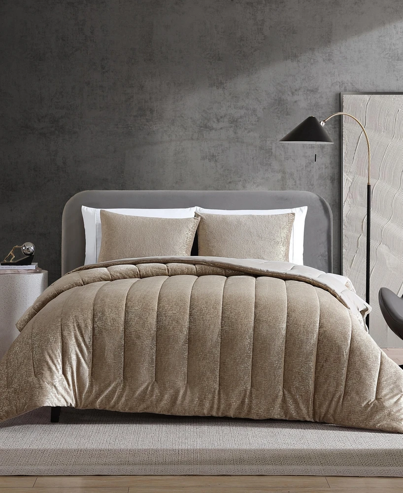 Kenneth Cole New York Banks Velvet 3-Pc. Comforter Set