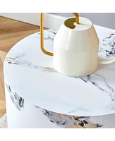 The cylindrical table with its patterned design can be easily integrated into a variety of interior styles, from coffee tables to small dining tables