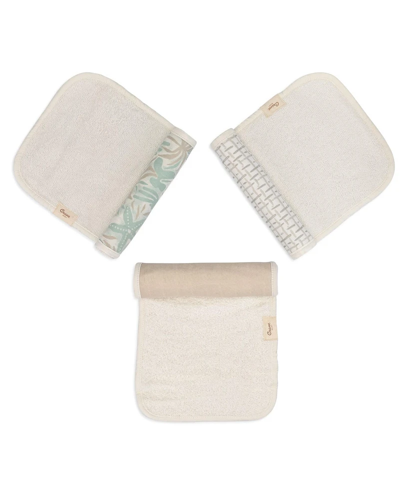 Crane Baby Infants Cove Beach Life Burp Cloth, 3-Pc. Set