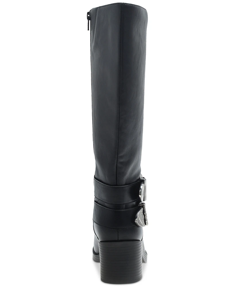 Wild Pair Buckk Buckle Moto Boots, Created for Macy's