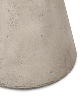 Hourglass Concrete Side Table: Modern, Durable, Outdoor-Ready