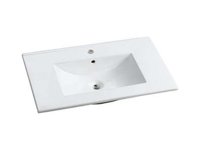 30" Bathroom Vanity Ceramic Top