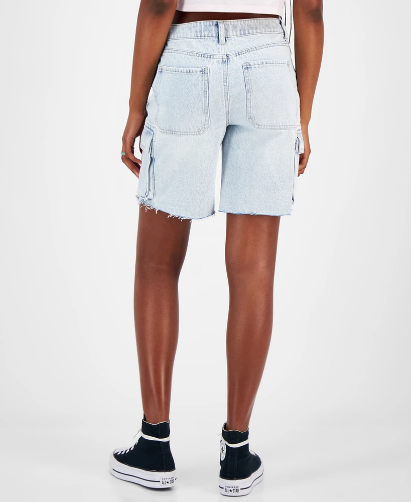 Indigo Rein Juniors' Cargo Denim Jorts
