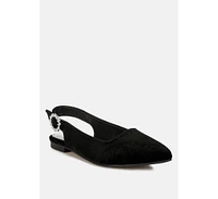 Dolan Velvet Slingback Flat Sandals