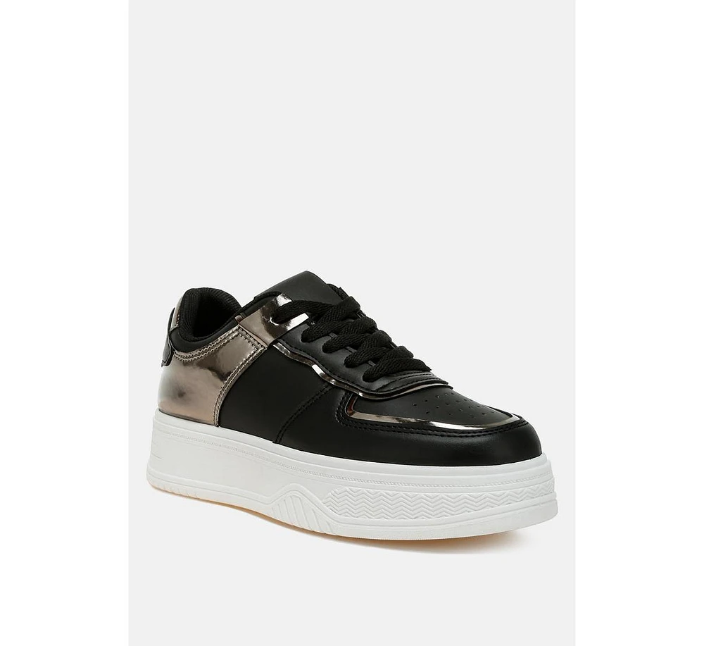 Scouts Metallic Paneling Platform Sneakers
