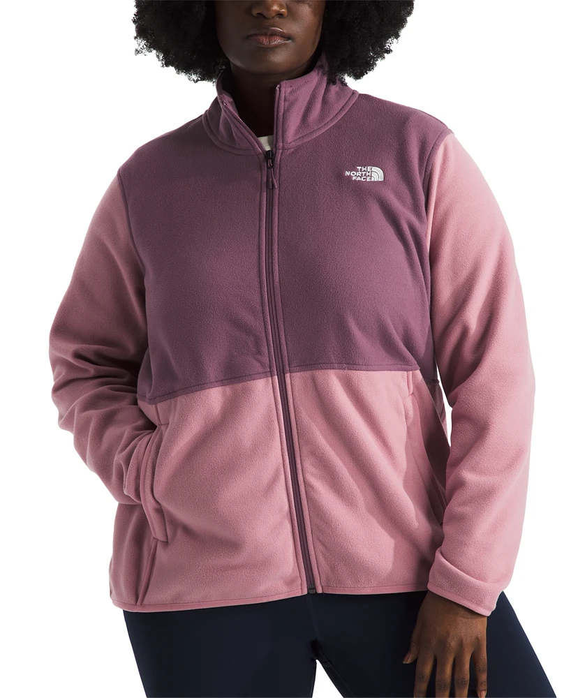 The North Face Women's Plus Colorblocked Zip-Front Glacier Fleece Jacket