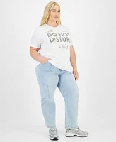 Love Tribe Trendy Plus Size Do Not Disturb Graphic T-Shirt