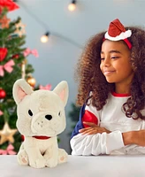 Geoffrey's Toy Box 10" French Bulldog with Christmas Hat Plush Toy, Created for Macy's