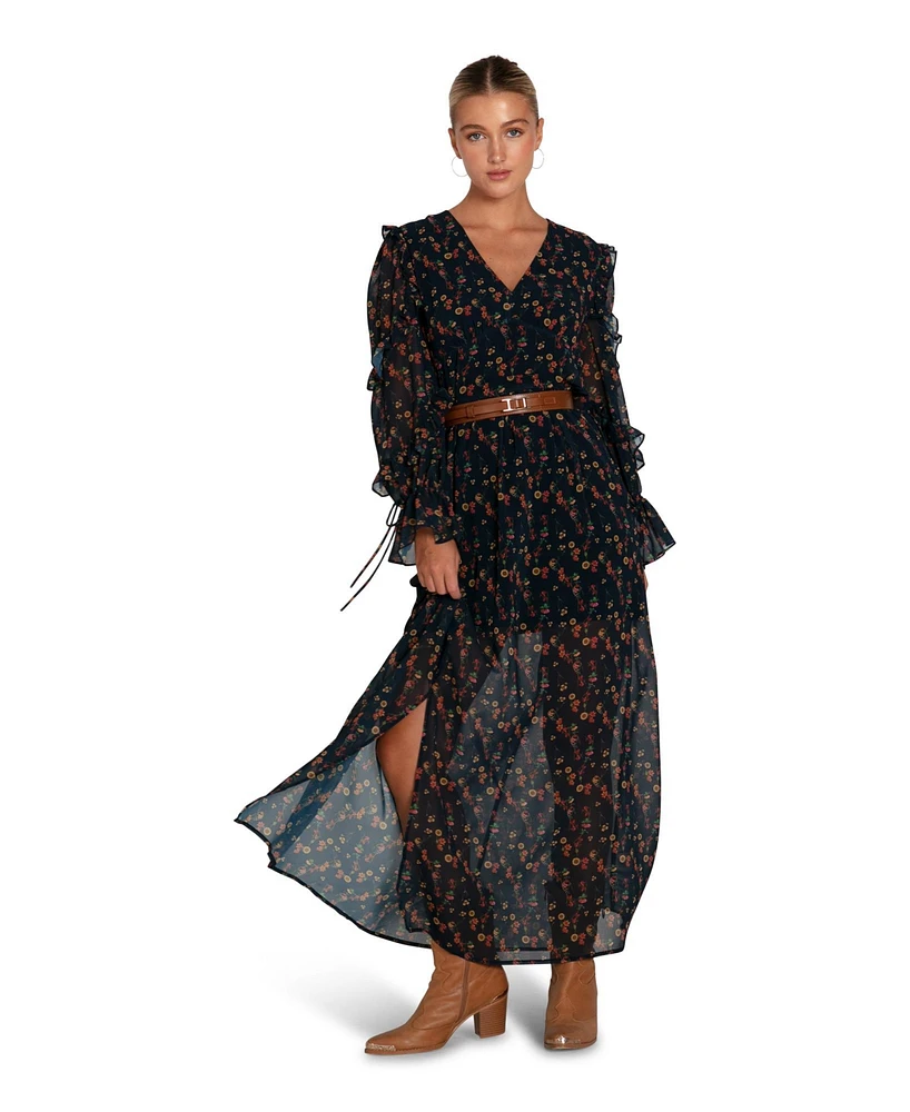 Belle & Bloom Women's Come As You Are Floral Maxi Dress