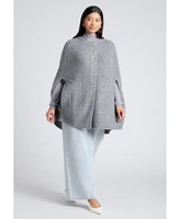 Eloquii Women's Plus Size Cape Cardigan