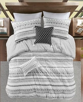 Madison Park Fraser Seersucker 5-Pc. Comforter Set, Full/Queen