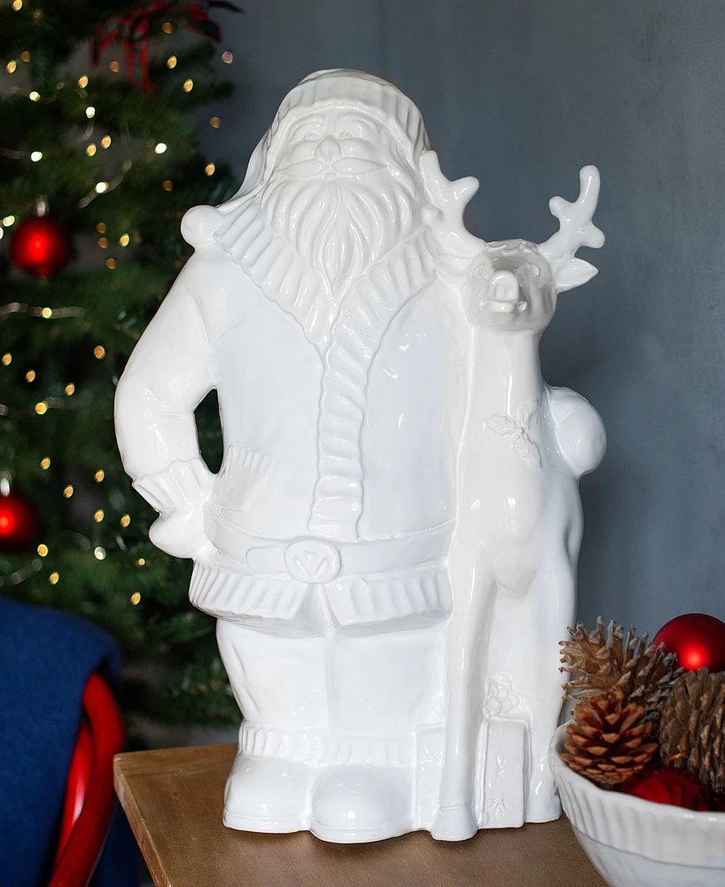 Vietri Pietra Natale Figural Santa with Deer