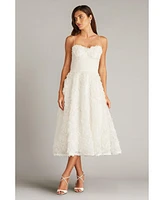 Tadashi Shoji Women's Greer Rosette Appliqu Midi Dress