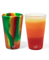 Pint Glasses: 2 pk - Marigold & Habiscus
