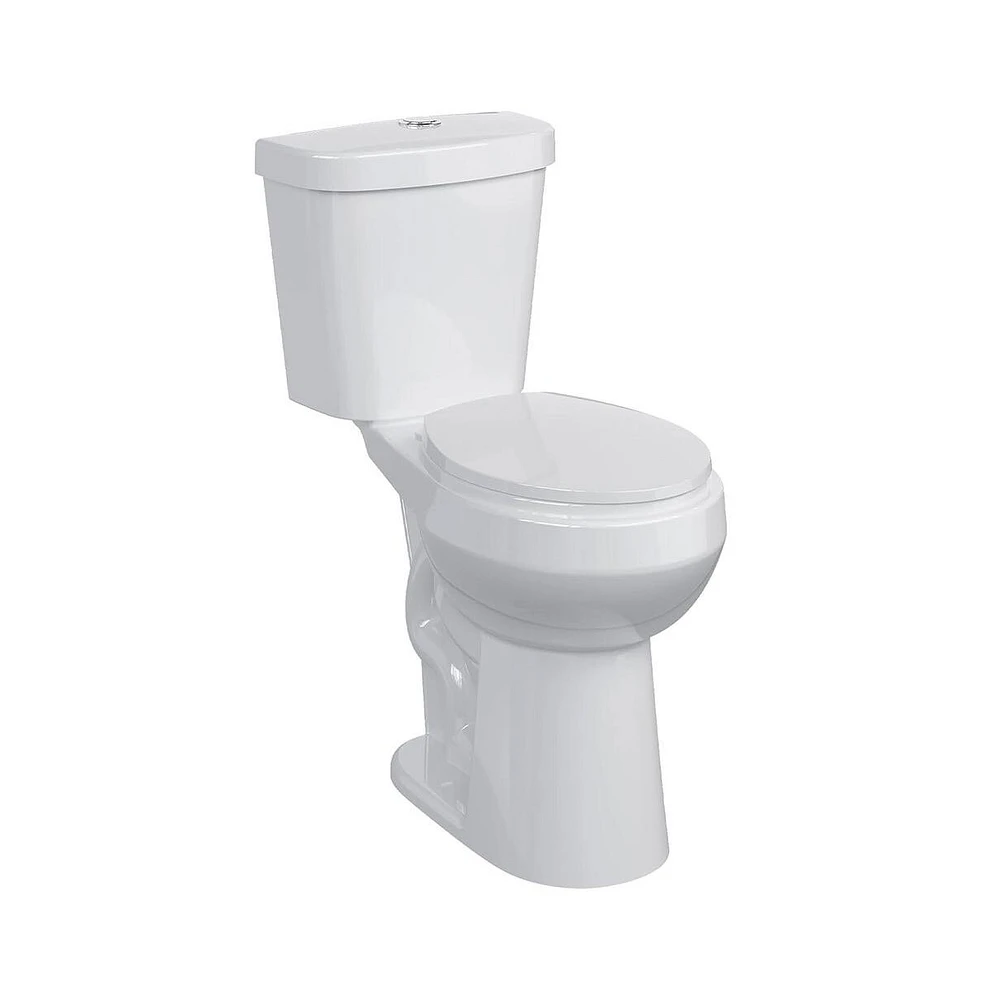 gaomon Two-Piece Elongated Toilet - 19" Bowl Height, Standard Seat Included,Top Double Button