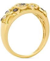 Le Vian Nude Diamond & Chocolate Diamond Filigree Ring (1/6 ct. t.w.) in 14k Honey Gold