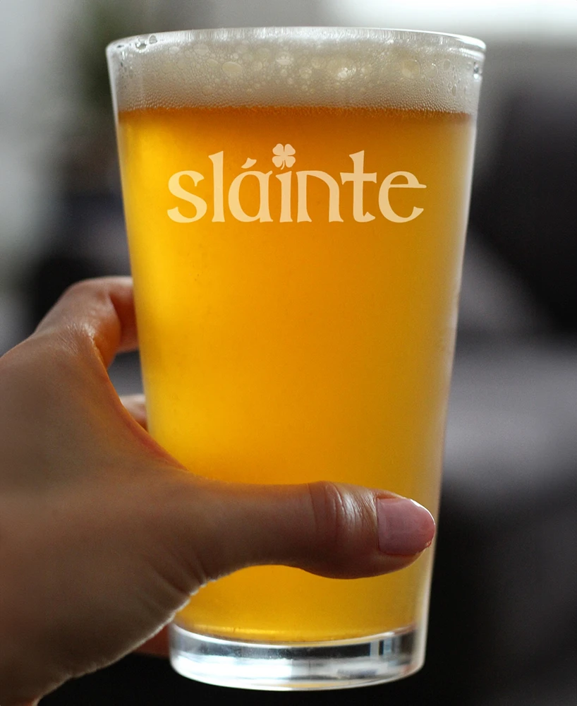 Bevvee Slainte Irish Cheers Pint Glass