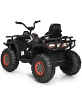 Sugift 12V Kids Electric 4-Wheeler Atv with 2 Speeds and Led Lights