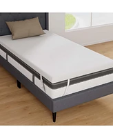 3" Gel-Infused Memory Foam Mattress Topper with Removable & Washable Cover