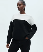 Mango Women's Bicolor Sweater