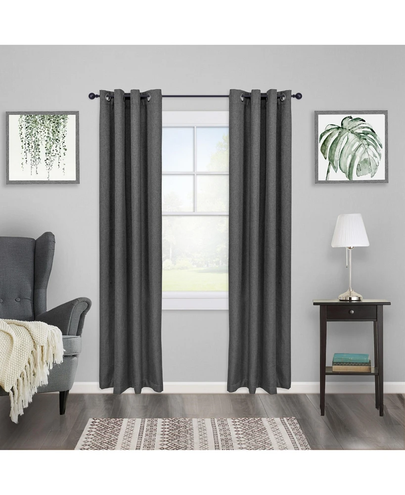 Kenney Newbury Decorative Curtain Rod - 5/8 Inch Adjustable Window Rod with Ball Finials