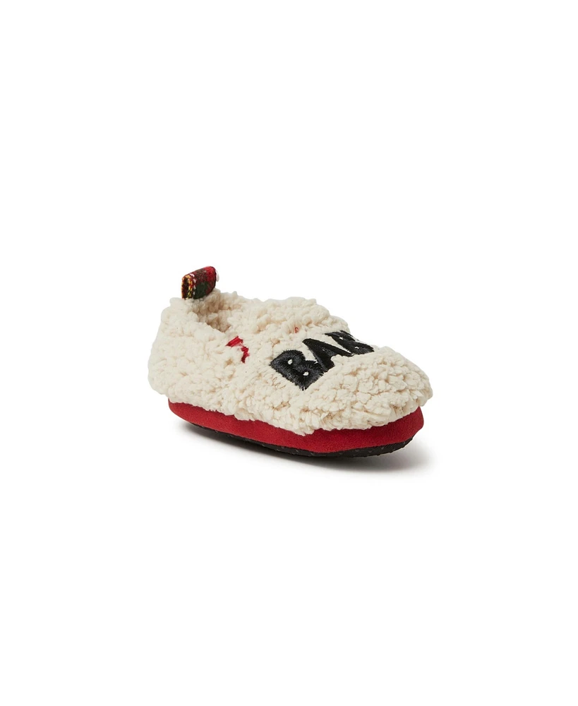 Dearfoams Baby Boys Bear Faux Shearling Closed Back Slipper
