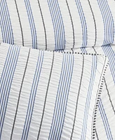 Dkny Seersucker Stripe 3 Piece Comforter Set, King