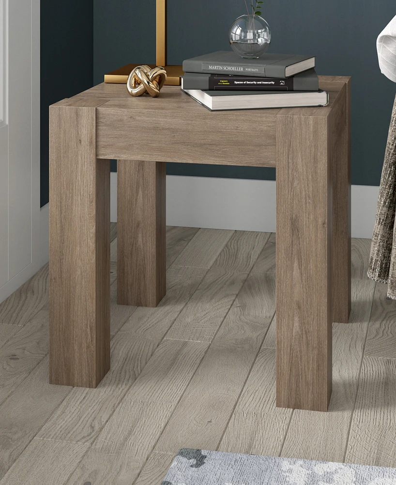 Hudson & Canal 22" Langston Wide Square Side Table