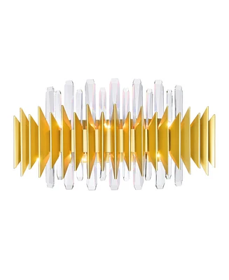 Cwi Lighting 12" Metal Cityscape 7 Light Wall Sconce
