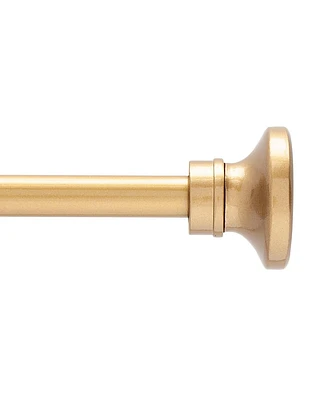Kenney Augusta 5/8 Inch Decorative Window Curtain Rod in Burnished Brass – Adjustable & Stylish