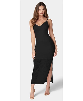 Bebe Women's V-Neck Maxi Lace Dress