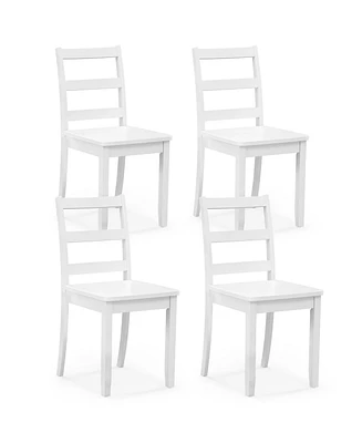 Gymax Dining Chairs Set of Wood Dining Room Kitchen Side Chairs for Living Room