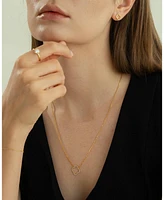 Sterling Silver 18k Gold Plated Aria Clover Necklace – Charming Detail, Whimsical Touch