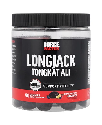 Force Factor Longjack Tongkat Ali Gummies Mixed Berry Lemonade
