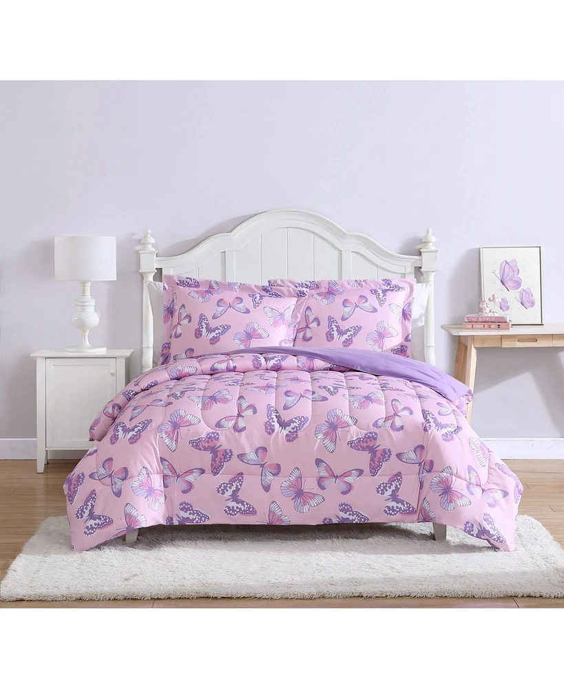 Alex + Bella Magical Butterfly 2-Piece Ultra Soft Microfiber Comforter Set - Twin