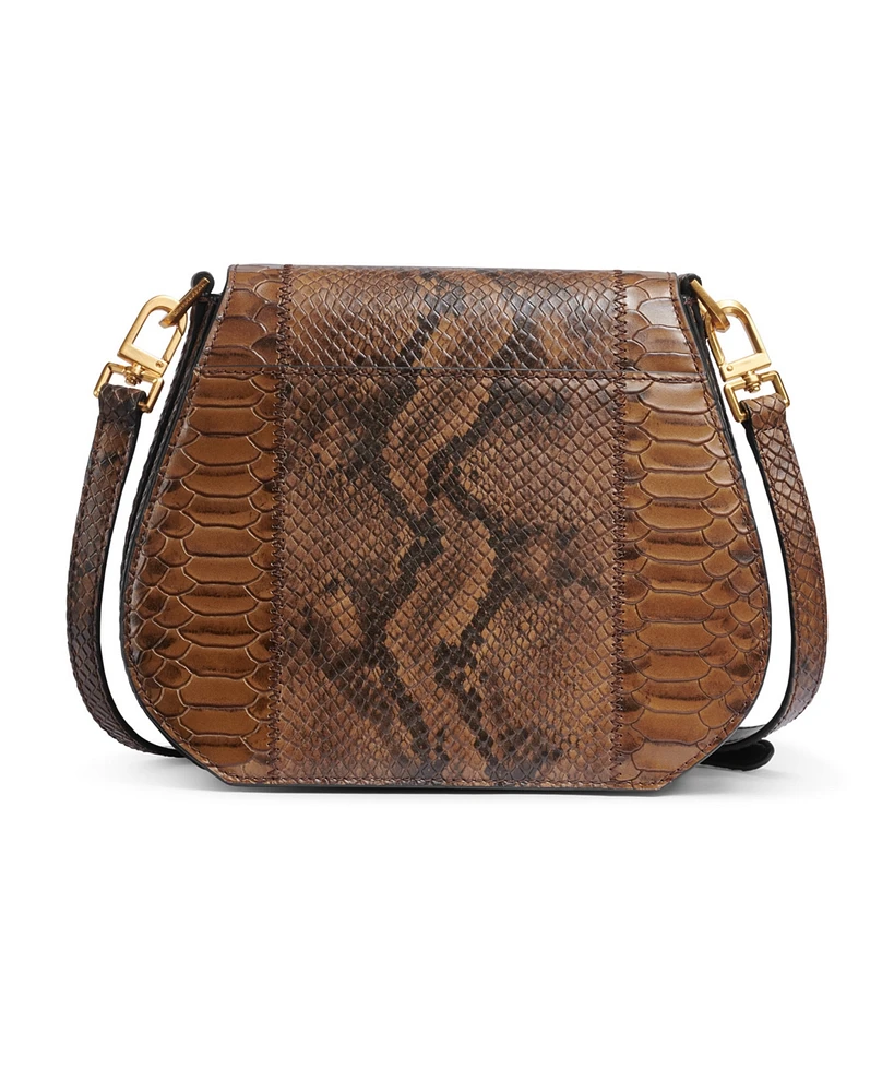 Donna Karan New York Bellerose Python Flap Crossbody Bag