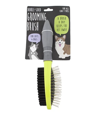 Precious Tails Dog Brush, Cat Pet Detangling Grooming Double Sided Soft Bristles Slicker Brush for Hair Removal of Pets