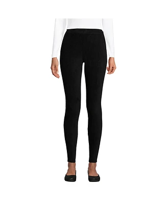 Lands' End Women's Tall Sport Knit High Rise Corduroy Leggings