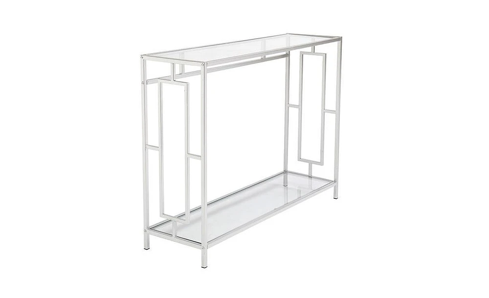 Slickblue Toughened Glass Panel Console Table