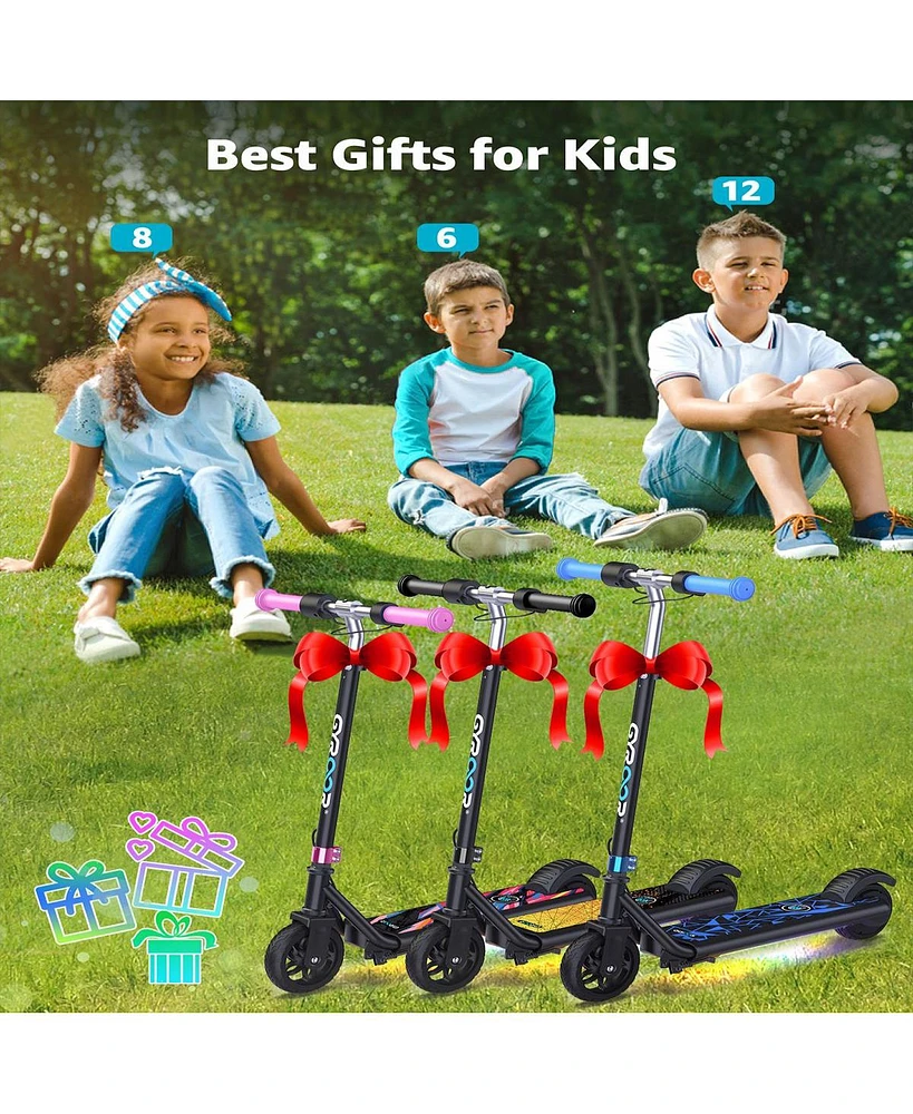 Gyroor H30 Max Electric Scooter for Kids Ages 8-12, 150W Powerful Motor, Bluetooth Music, Dual Brake System, Adjustable Height and Speed, Best Gifts f