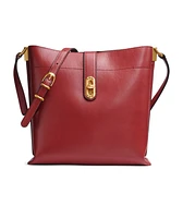 Donna Karan New York Bridgehampton Leather Turnlock Triple Compartment Crossbody