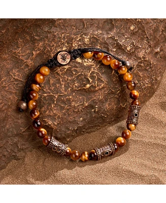 Healing Courage - Tiger's Eye Triple Protection Bracelet