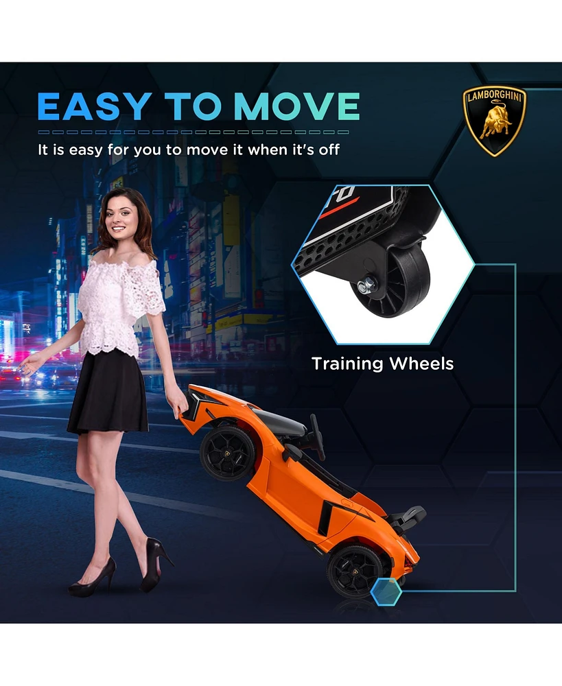 Qaba Lamborghini Revuelto Licensed Kids Ride on Car w/ Suspension,
