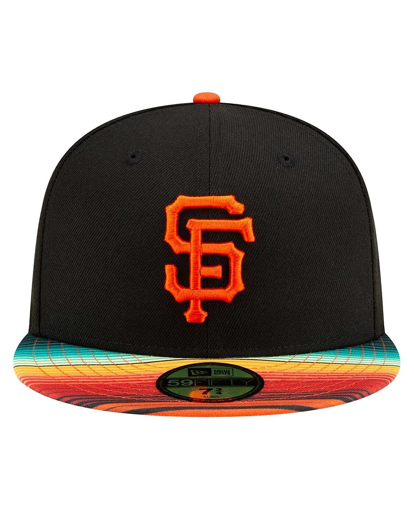 New Era Men's Black San Francisco Giants Turn Back The Clock 59FIFTY Fitted Hat