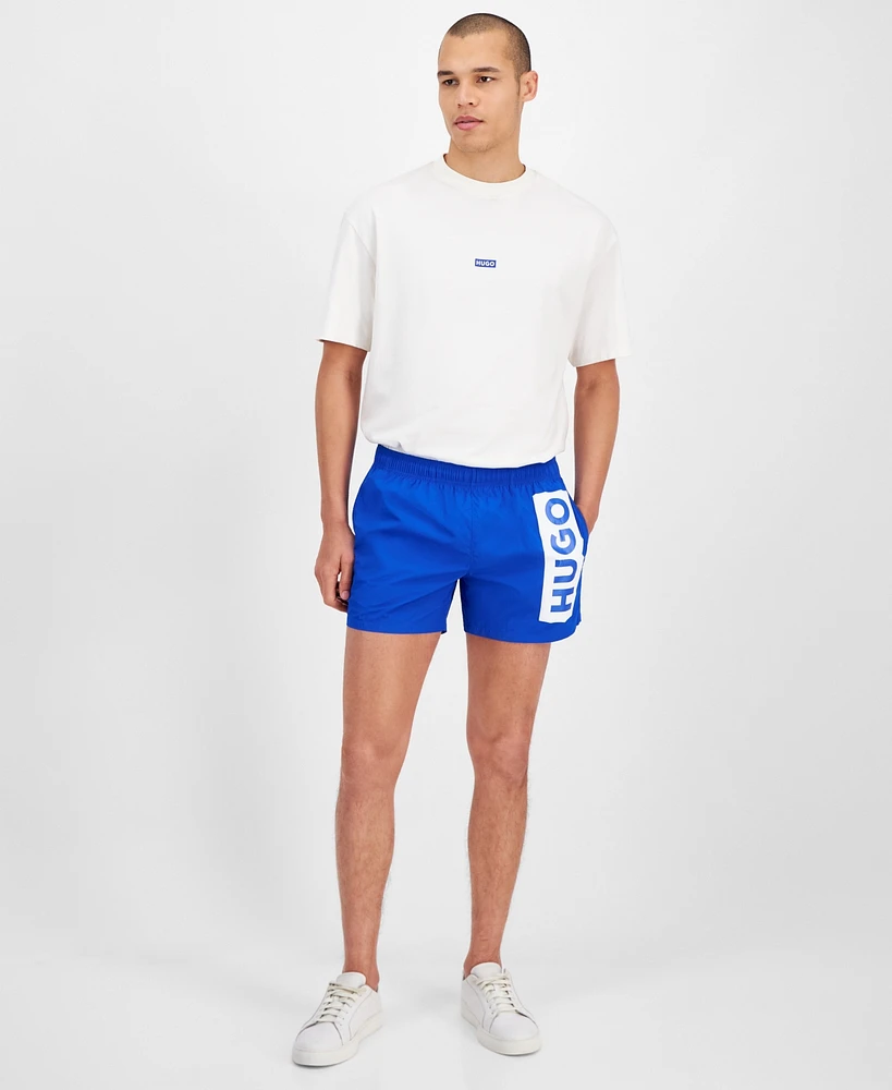 Hugo by Boss Men's Blue Logo Swim Trunks