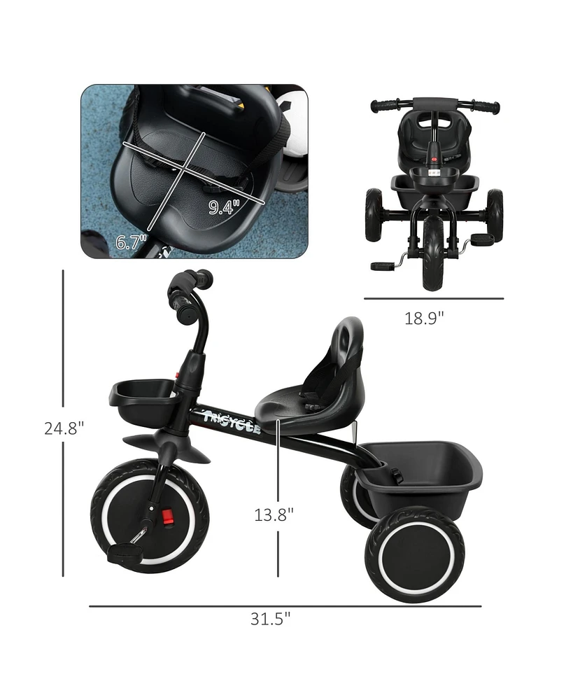 Qaba Tricycle for Kids Age 2-5, Toddler Bike for Children