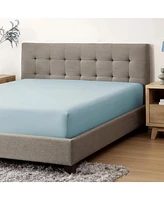 Soft as Silk Fitted Sheet with Durable Elastic Skirt for Snug Fit - 100% Cotton Sateen 300 Thread Count
