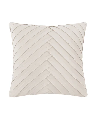 Rose Tree Audrey Pleated Velvet Decorative Pillow, 20" x 20"