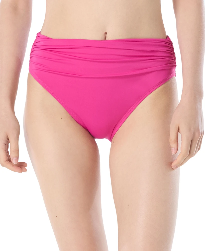 Carmen Marc Valvo Women's Shirred-Waist Bikini Bottoms